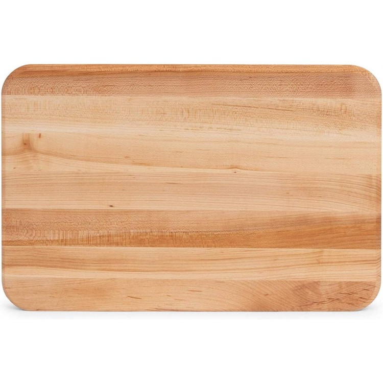 John Boos Boos Block Chop-N-Slice Series Reversible Wood Cutting Board with Integrated Finger Grips, 1.25-Inch Thickness, 18 x 12 x 1 1/4, Maple