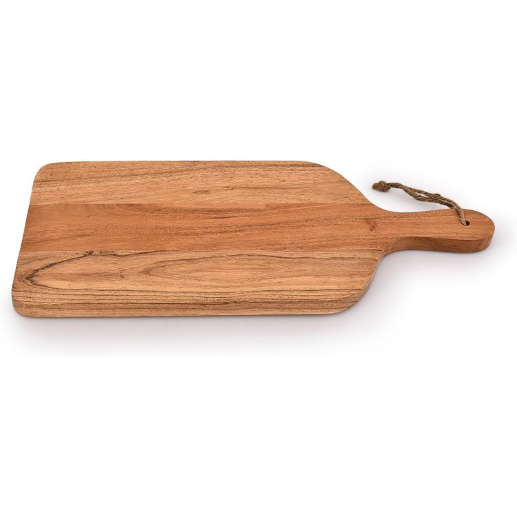 Samhita Acacia Wood Paddle Cutting Boards with handle for Kitchen, Cheese, and Food Serving Tray, Charcuterie Boards (15 x 7 x 0.65)