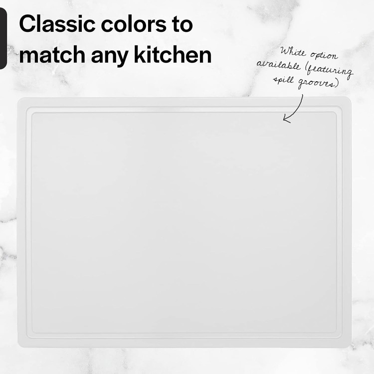 Professional Black Plastic Cutting Board, Extra Large 24x18 Inch, 1/2 Made for Restaurants, Dishwasher Safe