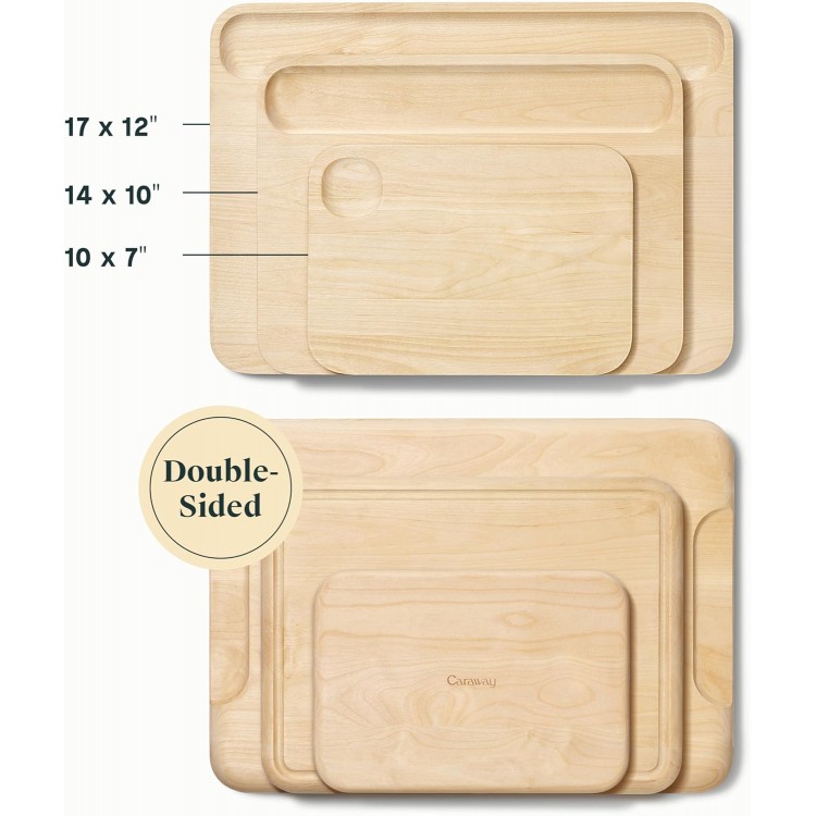 Caraway Cutting Board - Small (10 x 7”) - Double Sided Wood Cutting Board - Made From FSC-Certified Birch Wood - Food-Safe Mineral Oil & Wax Finish