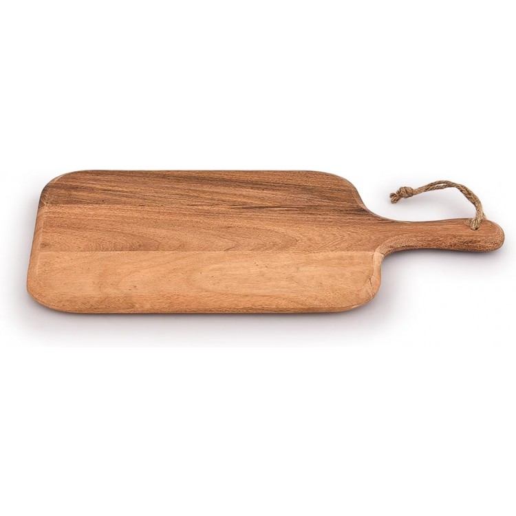 Samhita Acacia Wood Cutting Board, for Meat, Cheese, Bread, Vegetables & Fruits, with Grip Handle (15 x 7)