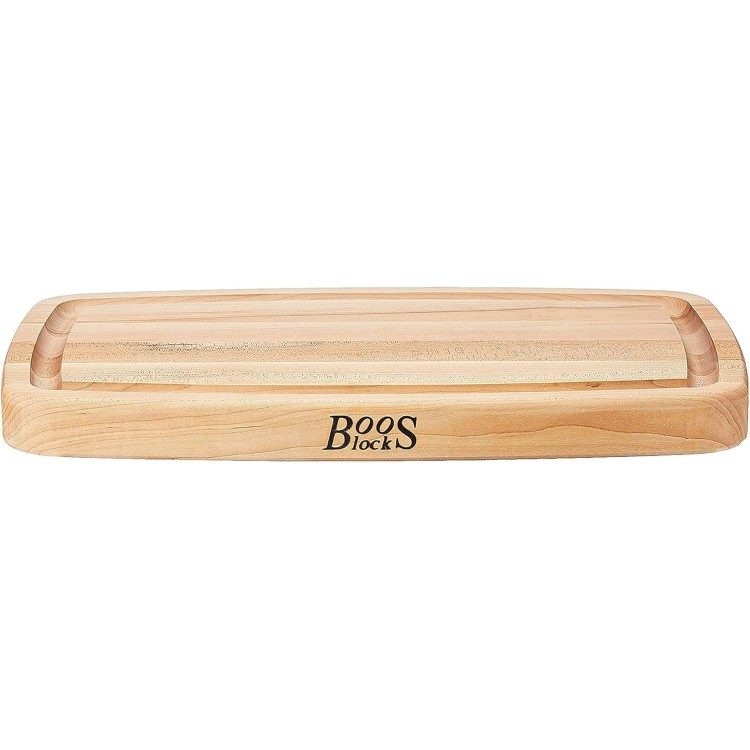 John Boos Boos Block CB Series Large Reversible Wood Cutting Board with Juice Groove, 1.5-Inch Thickness, 18 x 10.5 x 1 1/2, Maple