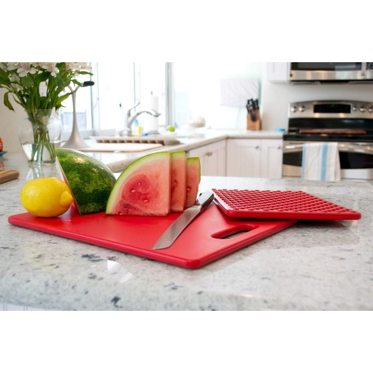 Architec Original Non-Slip Gripper Cutting Board, 11 x 14, Red