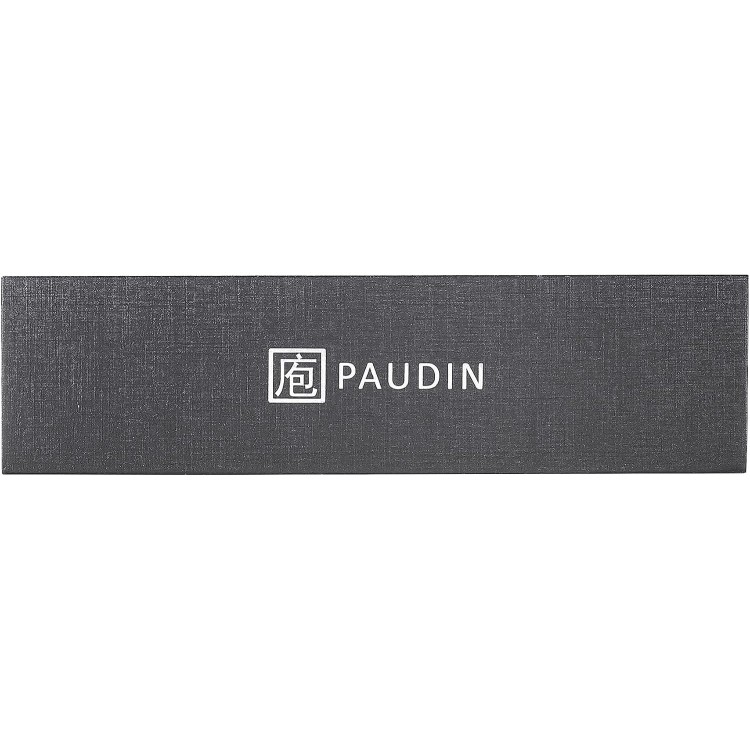 PAUDIN Utility Knife, 5 Inch Chef Knife, Ultra Sharp High Carbon Stainless Steel Paring Knife, Multipurpose Kitchen Knife for Fruit and Vegetable Cutting with Wooden Handle, Premium Gift Box