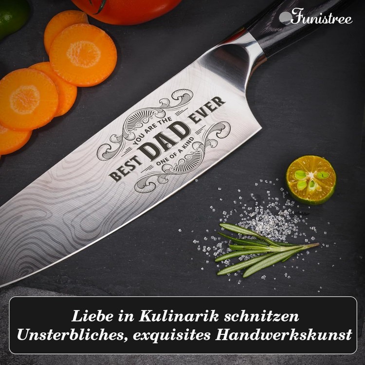 Gifts for Dad Men, Dads Gifts for Dad, Dad Birthday Gift from Daughter Son Kids, 8 inch Pro German 1.4116 Chef Knife, Christmas Kitchen Knife Gift Set for Best Dad Father