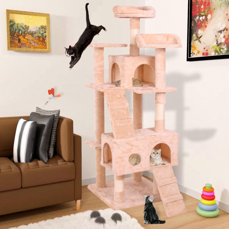 Multi-Level Climbing Frame for Cats - Ideal for Scratching, Climbing, and Lounging Spoil Your Feline Friend with This Versatile Cat Condo, Perfect for Cats of All Ages