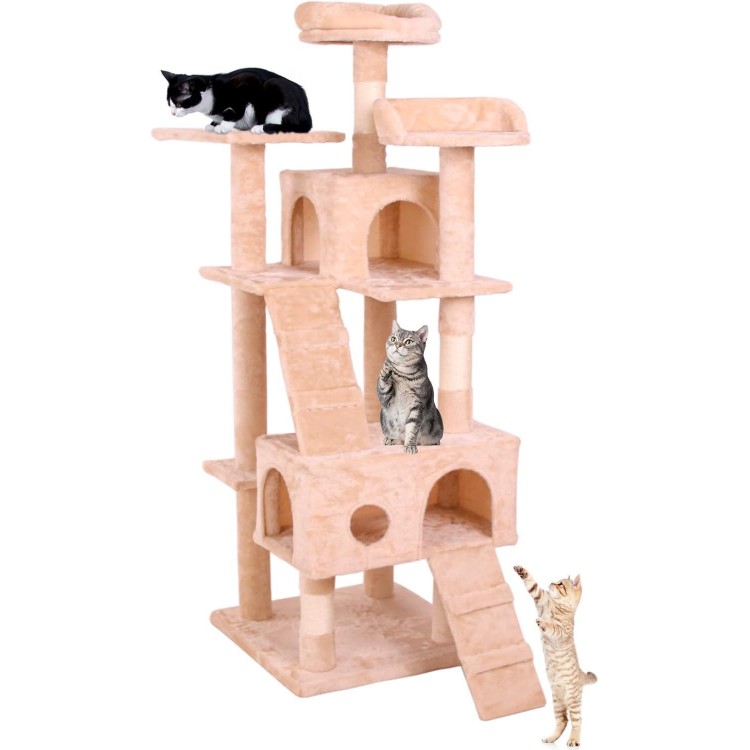 Multi-Level Climbing Frame for Cats - Ideal for Scratching, Climbing, and Lounging Spoil Your Feline Friend with This Versatile Cat Condo, Perfect for Cats of All Ages