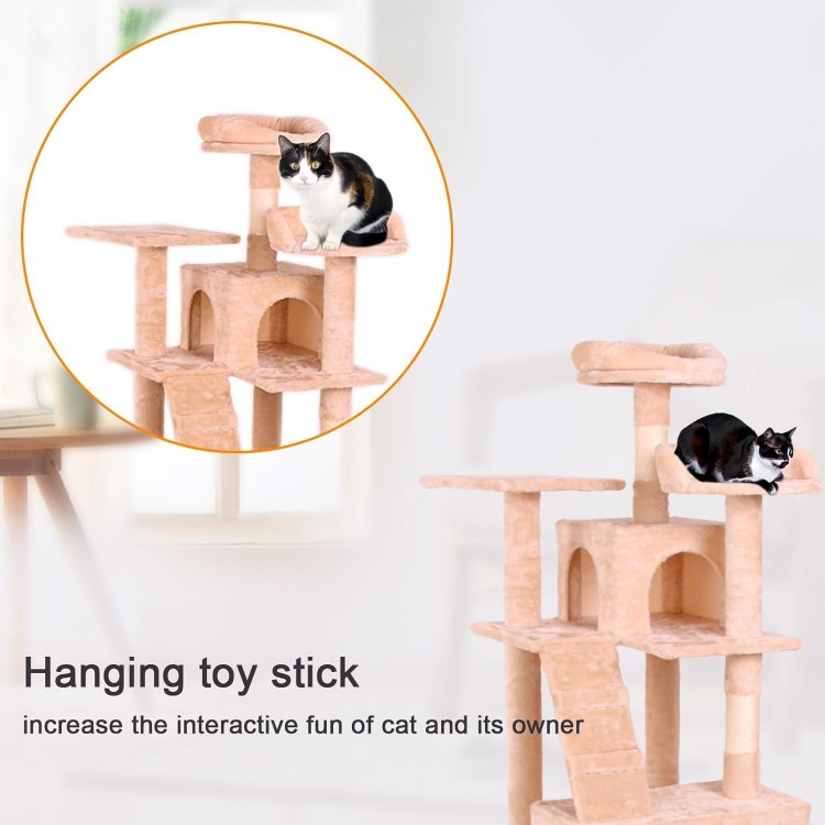 Multi-Level Climbing Frame for Cats - Ideal for Scratching, Climbing, and Lounging Spoil Your Feline Friend with This Versatile Cat Condo, Perfect for Cats of All Ages