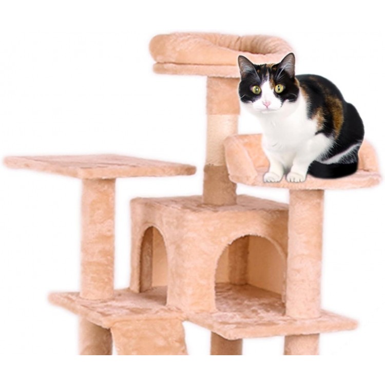 Multi-Level Climbing Frame for Cats - Ideal for Scratching, Climbing, and Lounging Spoil Your Feline Friend with This Versatile Cat Condo, Perfect for Cats of All Ages