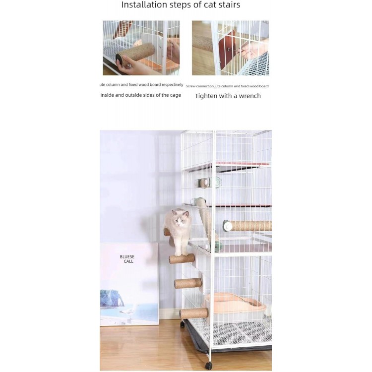 Cat cage cat Climbing Column cat Stairs cat Grab Board Jute cat Grab Column Multi-Layer cat Climbing Frame Climbing cat Toys, yellow