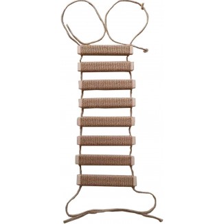 Cat Climbing Frame Outdoor Cat Tree Wall Climbing Bridge Climbing Rope Ladder for Cat Pets Climbing Frame for Wall Cat Wall Furniture Hemp Rope 20in Ladder (1, 20)