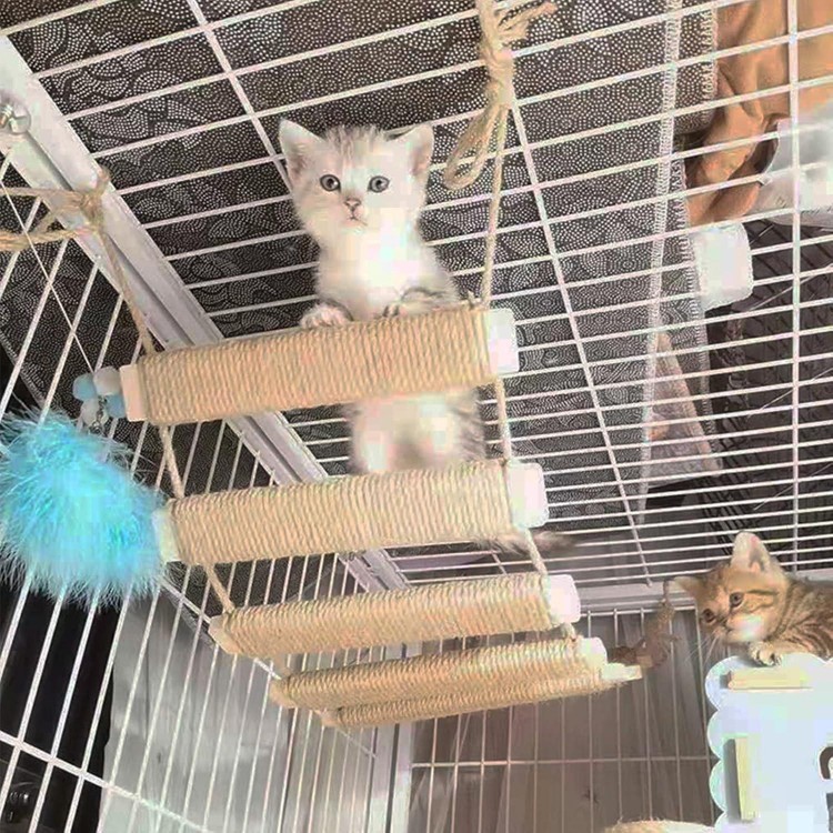 Cat Climbing Frame Bridge Cat Ladder Use for Cat Cage Pet Furniture Cat Step Scratcher Post Kitten Toys Cat Tree Tower Cat Bridge