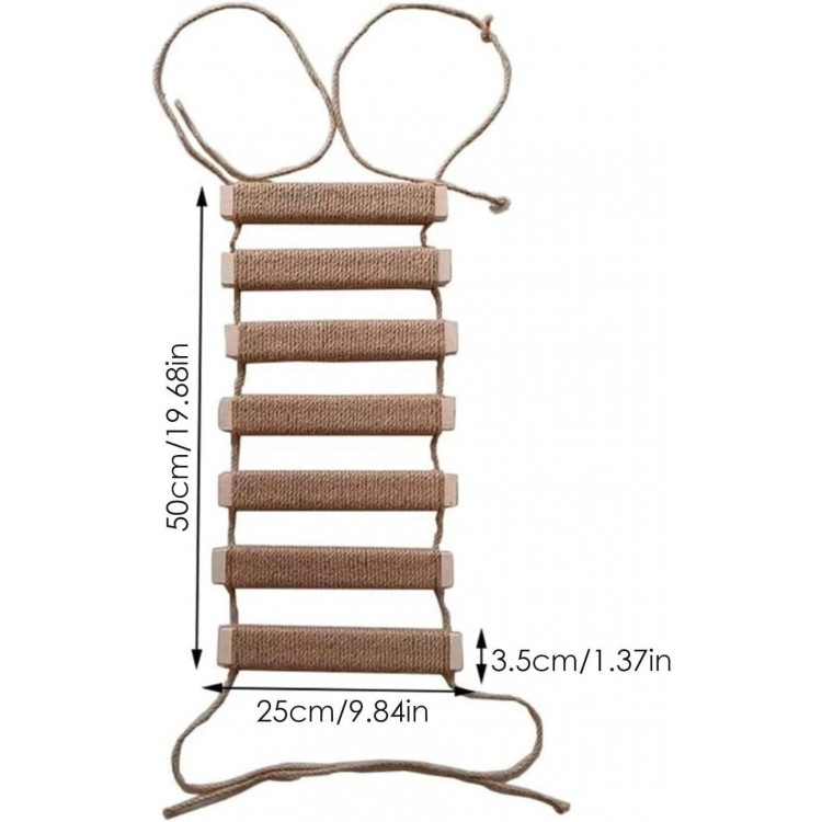 Cat Bridge 20in Cat Climbing Frame Outdoor Cat Tree Wall Climbing Bridge Climbing Rope Ladder for Cat Pets Climbing Frame