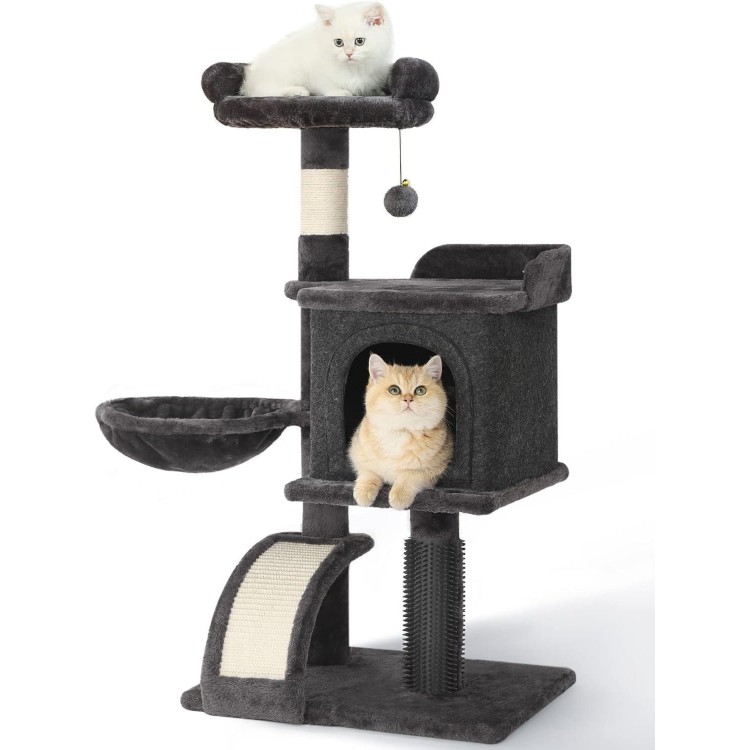 HOOPET Small Cat Tree 36.6 Inches Multi-Level Cat Tree, Cat Tower for Indoor Cats, Cat Condo with Sisal Scratching Post, Hammock, Plush Perch, Cat Furniture Activity Center for Cats, Kitten/Small Cats