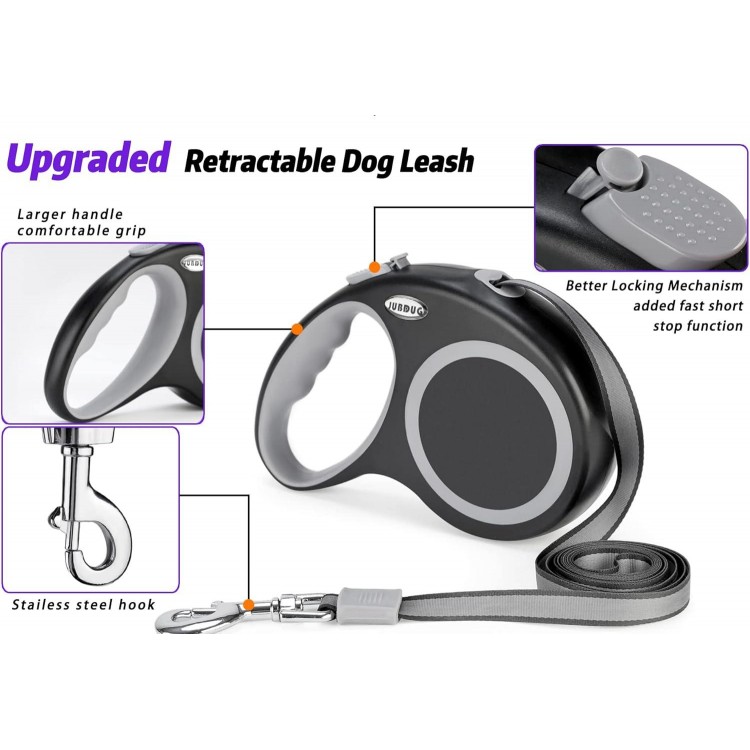 Retractable Dog Leash, 26 Feet Dog Leash for Small to Large Dogs up to 110lbs,Heavy Duty Design with Anti-Slip Handle, One-Handed Quick-Lock Braking System.