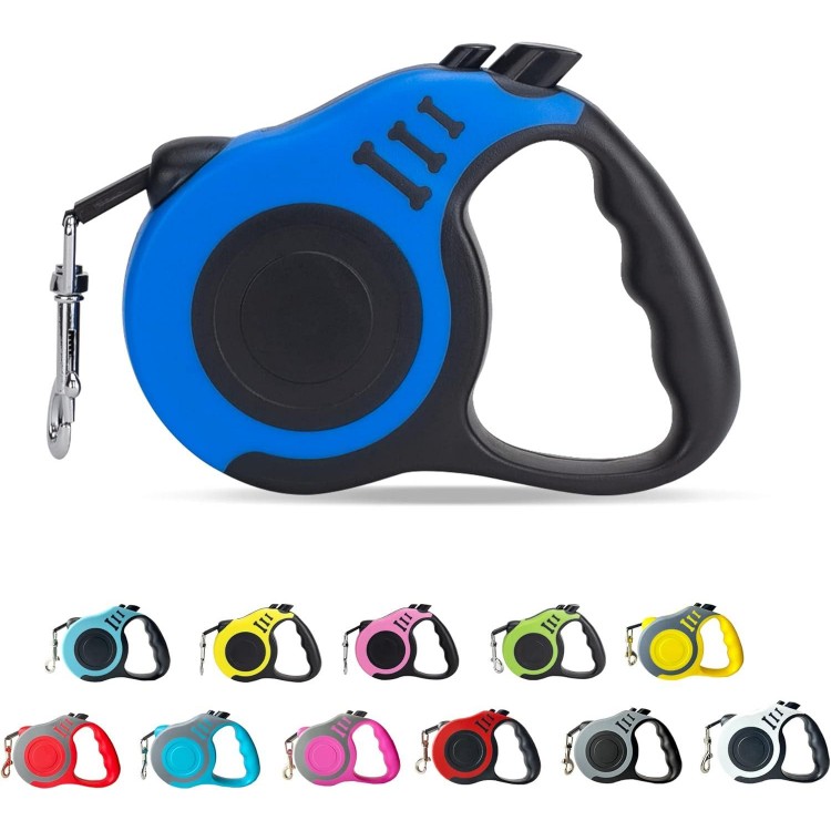 Retractable Dog Leash Automatic Telescopic Tractor Dog Tape, Pet Tape 10/16 FT Durable and Convenient, with Non-Slip Handle, Suitable for Small and Medium-Sized Dogs Blue