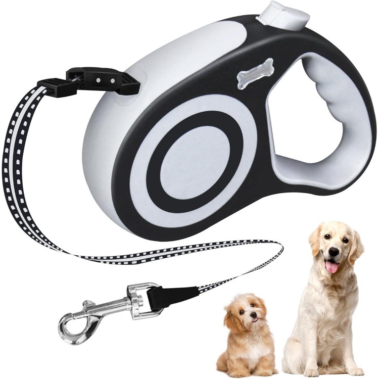 Retractable Dog Leash 16FT, Dog Walking Leash for for Medium Dogs up to 77 lbs,Tangle Free Dog Leash