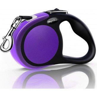 Heavy Duty Retractable Dog Leash-16ft Strong & Durable Walking Leash for S to L Dogs up to 45/115 lbs, Upgraded Lock System, Non Slip Grip, Tangle Free (Small/Medium, Purple)